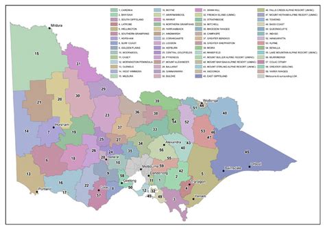 victoria lga map with towns.